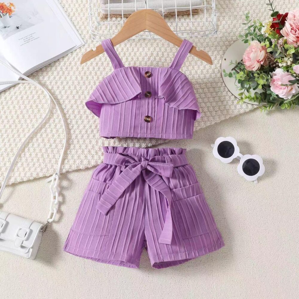 Girls Ruffle Top With Skirt
