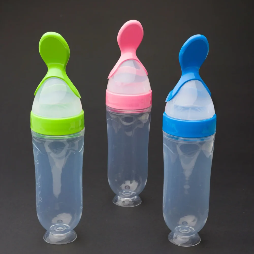 Bpa Free 90 Ml Spoon Food Feeder Bottle