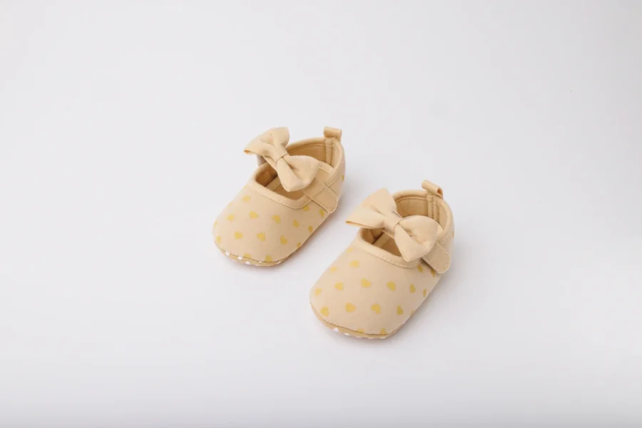 Heart Print Baby Girls Cotton Shoes