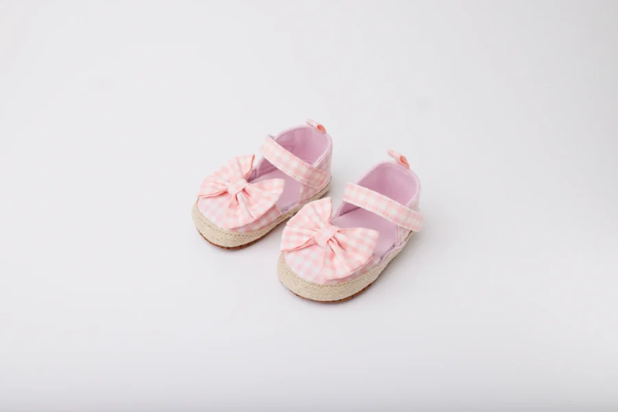 Baby Infant Girls Soft Sole Stripes Bowknot Shoes - Image 2