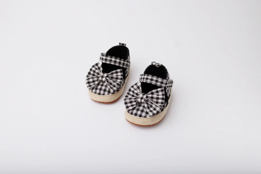Baby Infant Girls Soft Sole Stripes Bowknot Shoes - Image 4