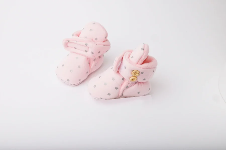 Baby Cozy Fleece Booties With Grippers - Image 3