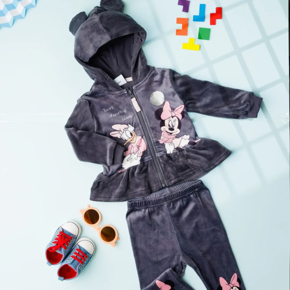 Black Disney Minnie Mouse Fleece Sweatshirt And Pants