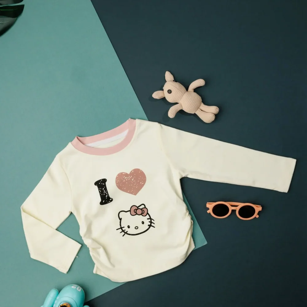 Kitty Pullover Sweatshirt Pink
