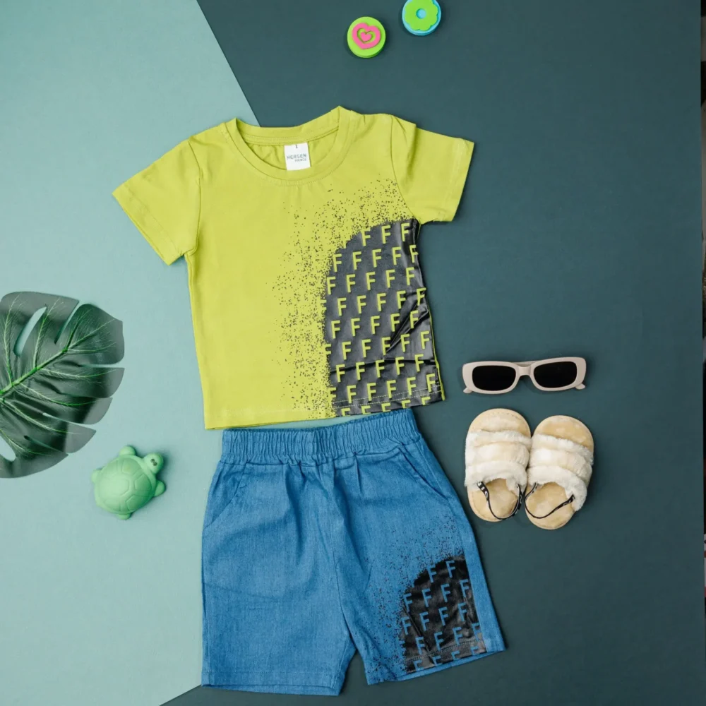 Kids Printed T-Shirt With Shorts
