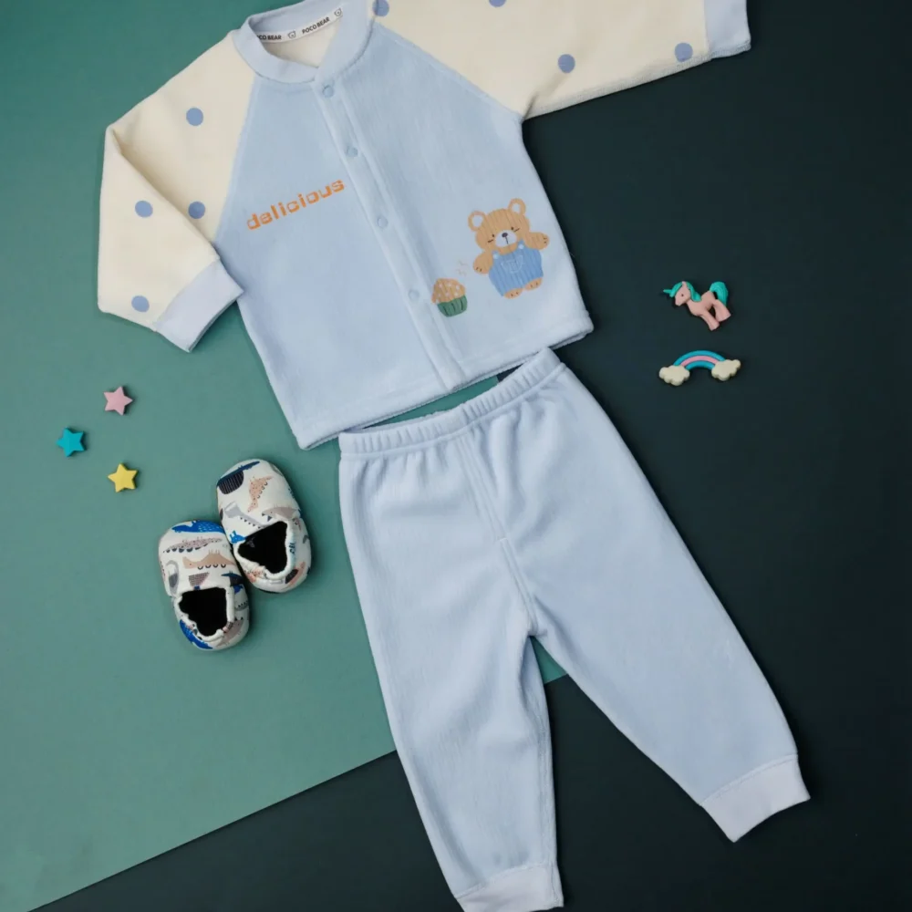 Teddy Bear Cotton Jabla And Joggers Set