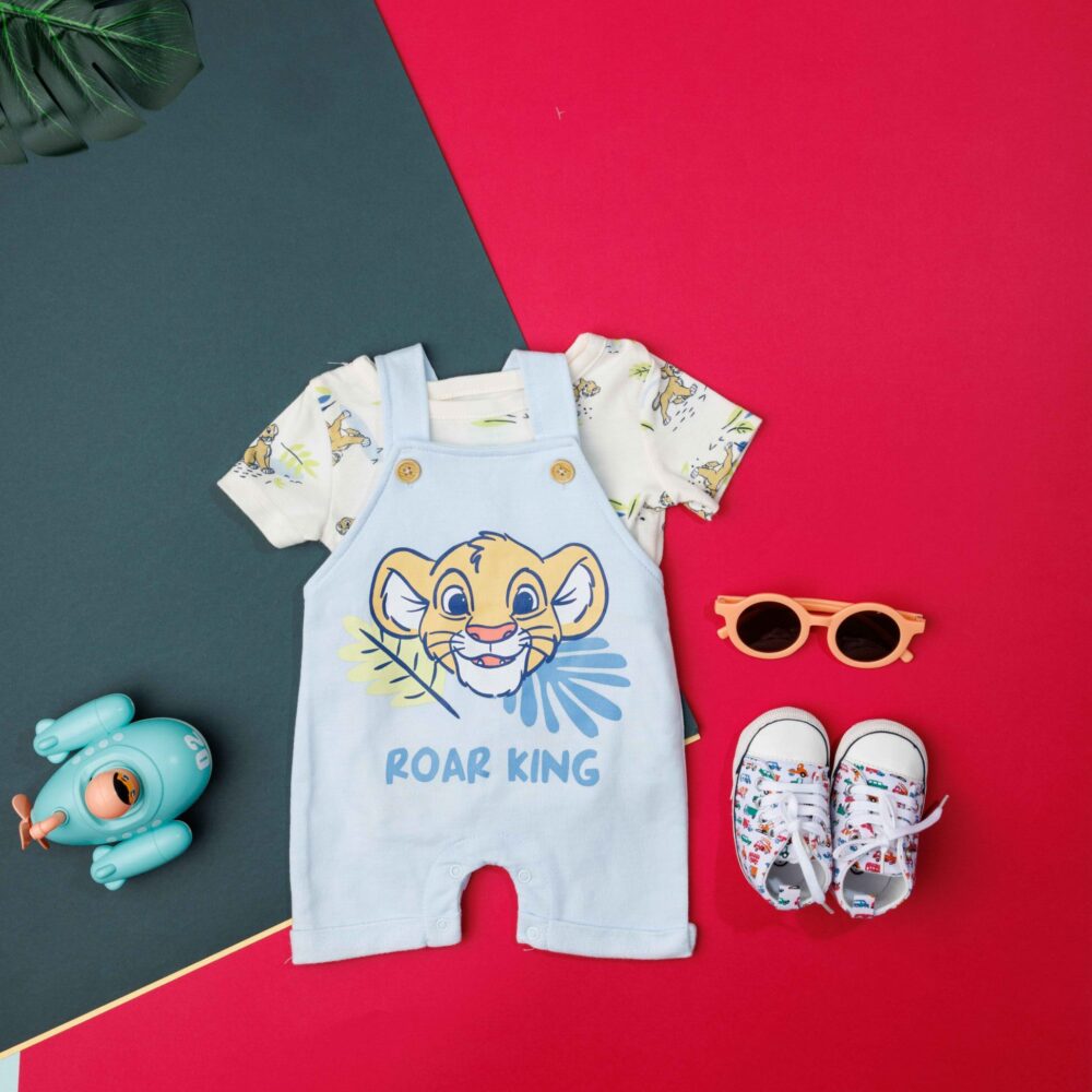 Roar King-Baby Dangries Set, Light Blue, White