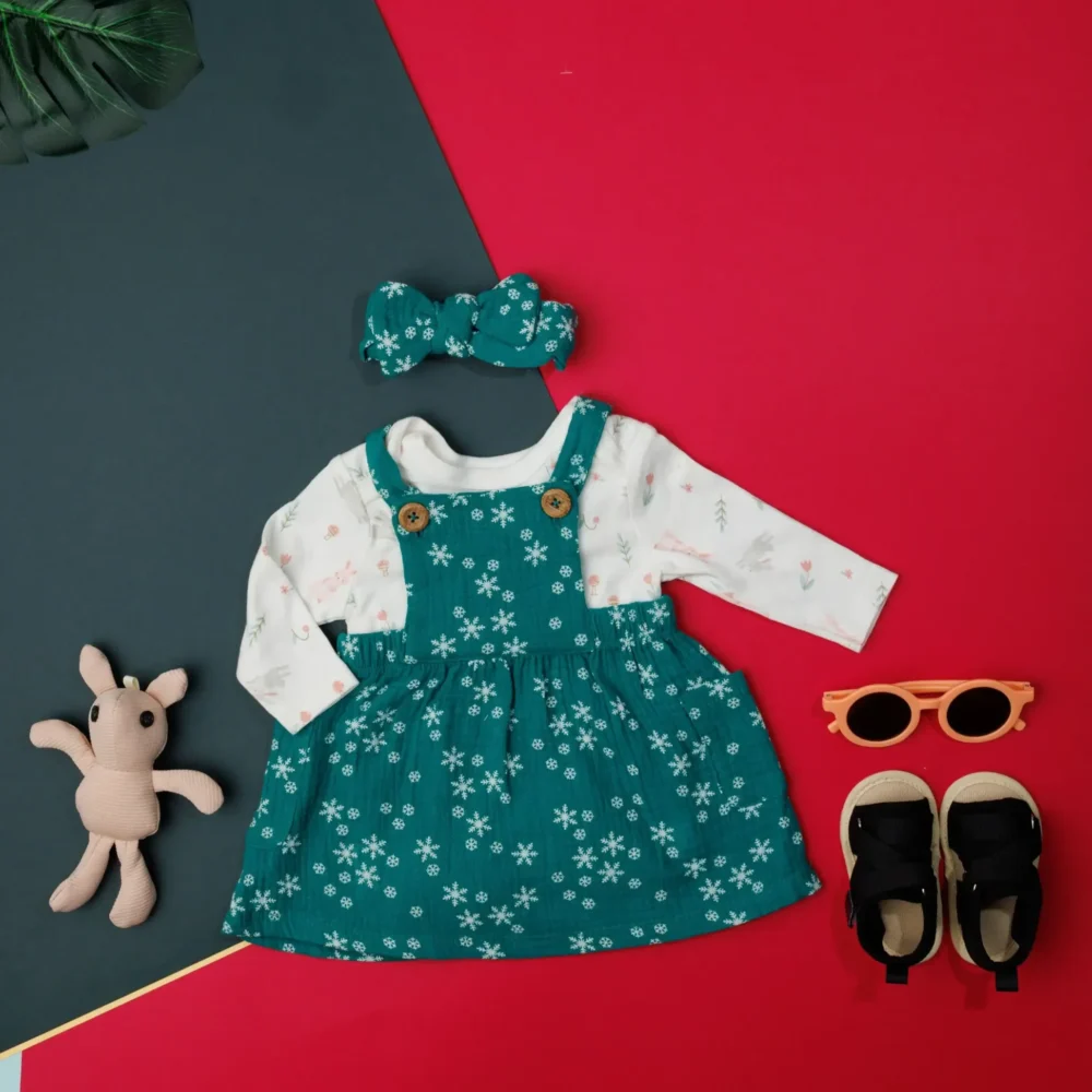 Newborn Long Sleeve Headband And Pants 3 Piece Set