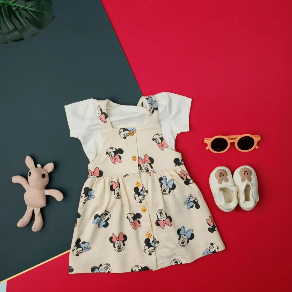 Piece T-Shirt And Dress Set - Light Beigeminnie Mouse