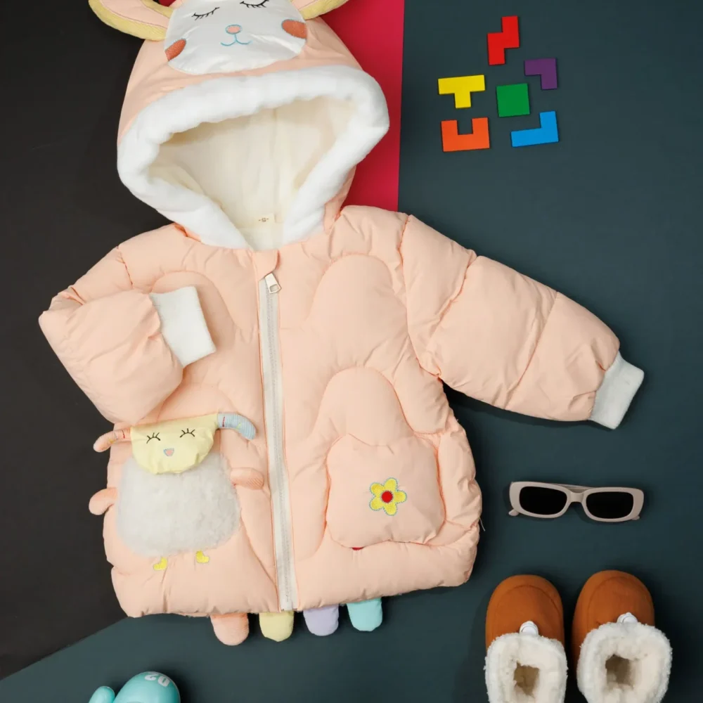 Full Sleeve Applique Baby Girls Jacket