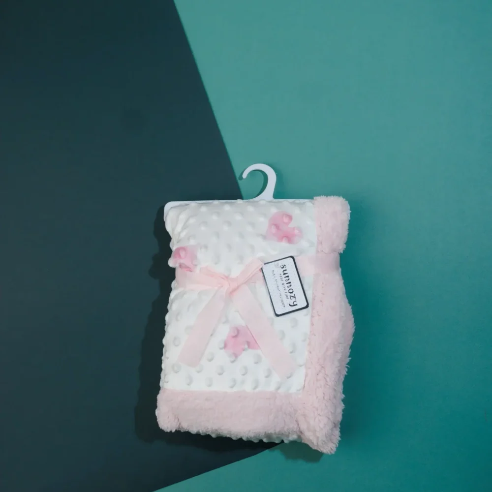 Pink Baby Blanket Set