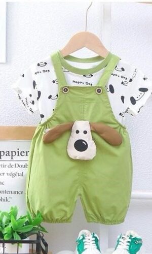 Boys Text Print Shirt And Shorts Set